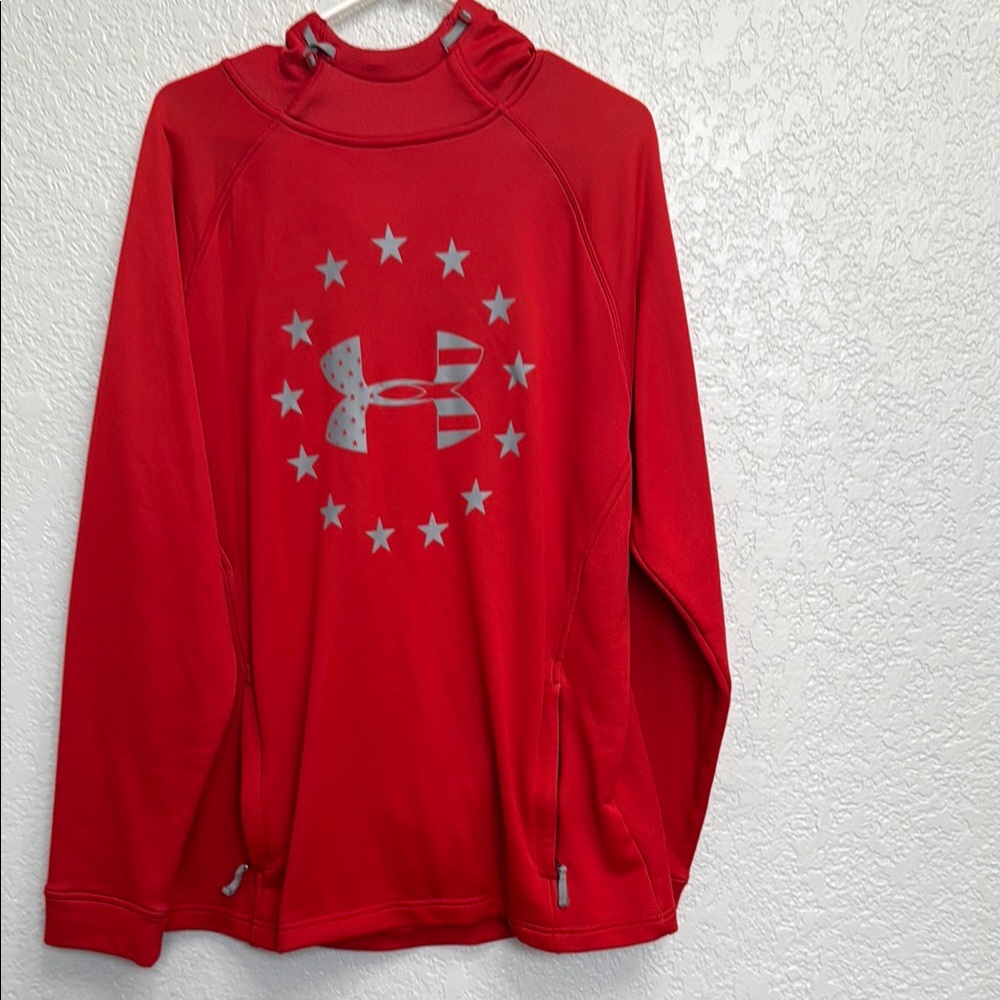 Under Armour Red Performance Sweater with Star Design